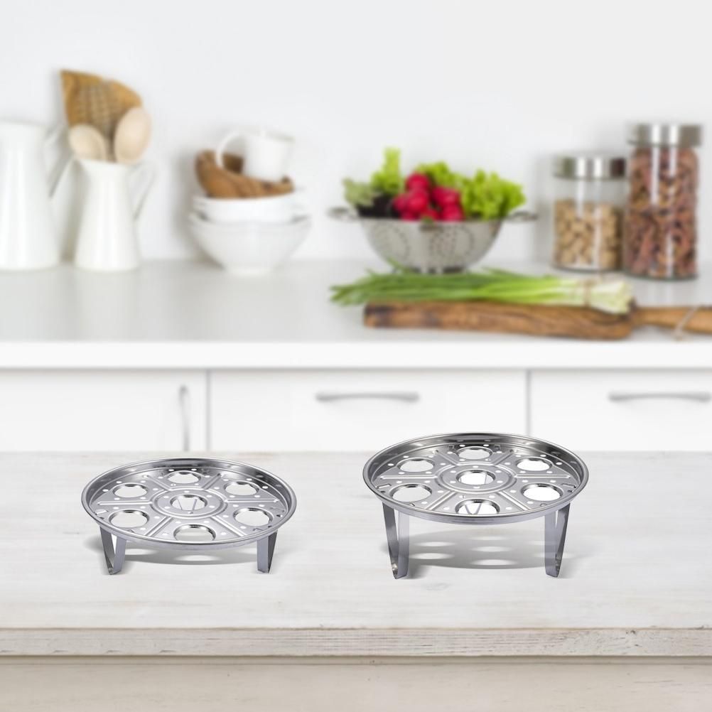 Stainless Steel Steam Rack Multi Functional Stand Heat Resistant Egg Kitchen Utensils