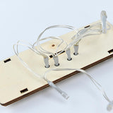 LED Eid Ramadan Hollow Decorations Openwork Carving Wooden Light Durable Table Light Crafts