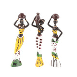 African Sculpture Women Figure Resin Statue Home Figurines Dolls Ornaments for Desktop Decoration