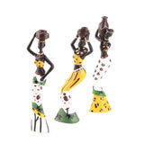 African Sculpture Women Figure Resin Statue Home Figurines Dolls Ornaments for Desktop Decoration - Side View