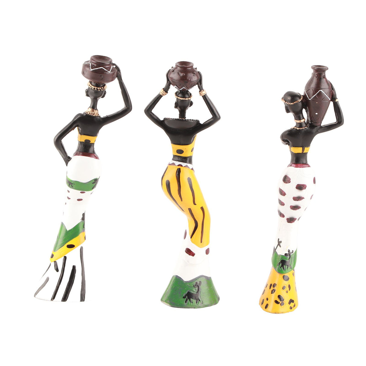 African Sculpture Women Figure Resin Statue Home Figurines Dolls Ornaments for Desktop Decoration