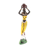 African Sculpture Women Figure Resin Statue Home Figurines Dolls Ornaments for Desktop Decoration