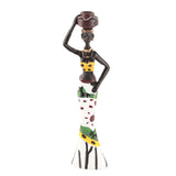African Sculpture Women Figure Resin Statue Home Figurines Dolls Ornaments for Desktop Decoration - Close-Up Angle