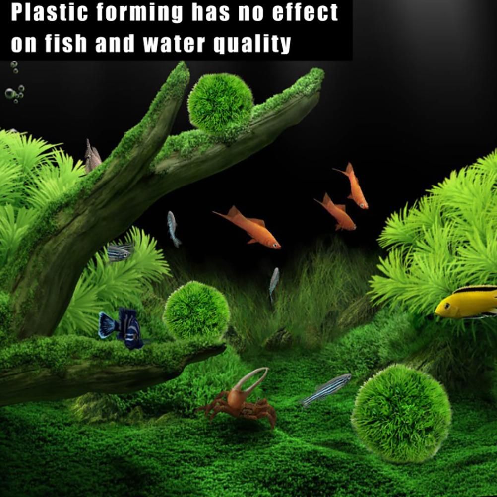 Artificial Aquarium Plants Green Seaweed Balls Simulation Seaweed Landscape Water Weeds Ornament for Fish Tank Decoration
