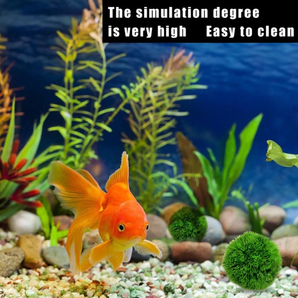 Artificial Aquarium Plants Green Seaweed Balls Simulation Seaweed Landscape Water Weeds Ornament for Fish Tank Decoration