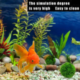 Artificial Aquarium Plants Green Seaweed Balls Simulation Seaweed Landscape Water Weeds Ornament for Fish Tank Decoration - 45-Degree Angle