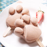 4 Cavities Ice Cream Mold Silicone Popsicle Mold Homemade Heart Shaped Paw Ice Cream Mold for DIY Popsicle Cake Jelly - Extra Image