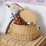 Kids Backpacks Portable Hand Woven Basket Handmade Woven Bike Basket Great for Camping Photography Posing Traveling