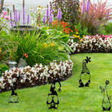 Garden Metal Statues Outdoor Iron Art Decoration Cute Standing Goblin Silhouette for Home Garden Yard Outdoor Decor