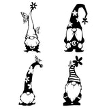 Garden Metal Statues Outdoor Iron Art Decoration Cute Standing Goblin Silhouette for Home Garden Yard Outdoor Decor