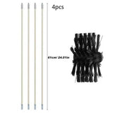 Chimney Cleaning Brush Chimney Sweeping Tool and Rods Kit Duct Clean Kit Cleaning Tool - Front View