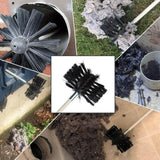 Chimney Cleaning Brush Chimney Sweeping Tool and Rods Kit Duct Clean Kit Cleaning Tool - Side View