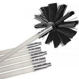 Chimney Cleaning Brush Chimney Sweeping Tool and Rods Kit Duct Clean Kit Cleaning Tool - 45-Degree Angle