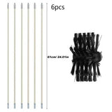 Chimney Cleaning Brush Chimney Sweeping Tool and Rods Kit Duct Clean Kit Cleaning Tool - Front View