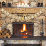 Eid Mubarak Banner Burlap Flag Decoration Eid Celebration Hanging Banner for Corridor Windows Living Room