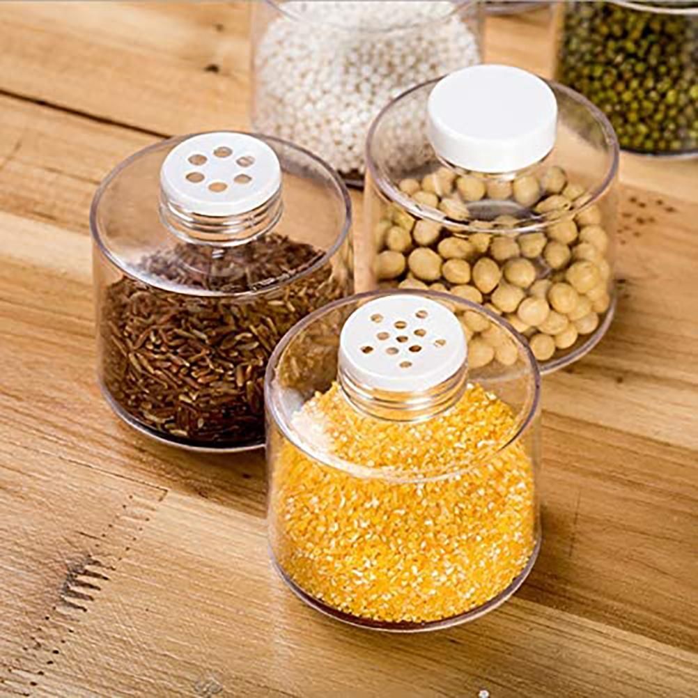 6PCS Spice Storage Boxes Stackable Spice Tower Racks Transparent Seasoning Cans Kitchen Tools