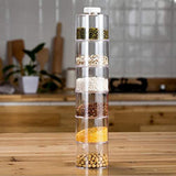 6PCS Spice Storage Boxes Stackable Spice Tower Racks Transparent Seasoning Cans Kitchen Tools