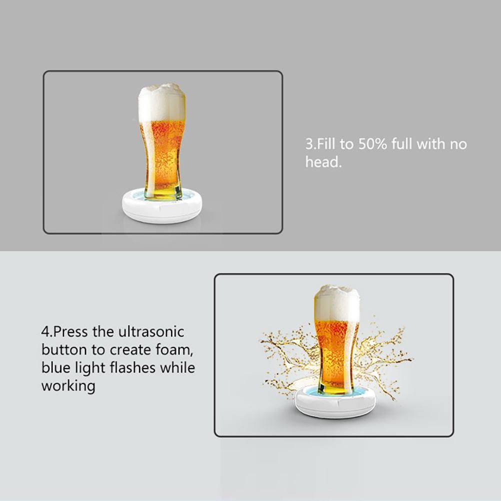 Beer Frother Ultrasonic Beer Foamer Beer Foam Maker for Family Parties Bars