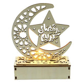 Ramadan Moon Shaped LED Light Muslim Ramadan Decoration Table Lamp for Home Festival Party Decoration - Front View