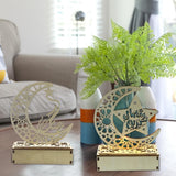 Ramadan Moon Shaped LED Light Muslim Ramadan Decoration Table Lamp for Home Festival Party Decoration