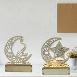 Ramadan Moon Shaped LED Light Muslim Ramadan Decoration Table Lamp for Home Festival Party Decoration