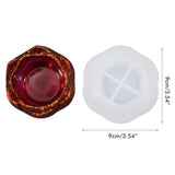 Flower Resin Mold Candle Holder Mold Silicone Mold for DIY Jewelry Box Candy Box Home Table Decor - 45-Degree Angle