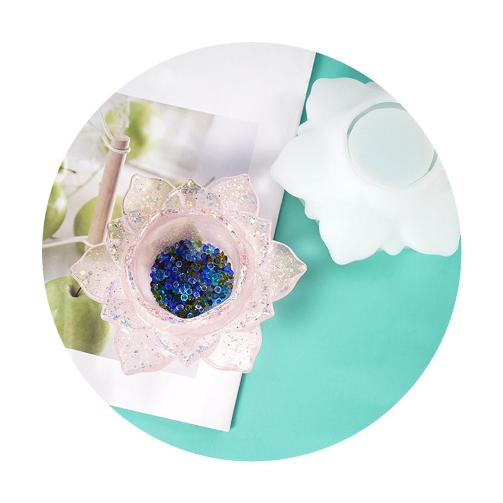 Flower Resin Mold Candle Holder Mold Silicone Mold for DIY Jewelry Box Candy Box Home Table Decor