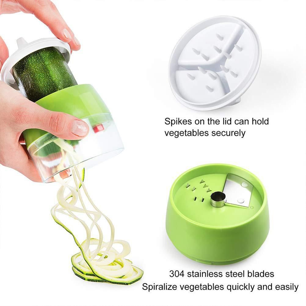 Handheld Spiralizer Vegetable Grater Heavy Duty Veggie Spiral Grater for Salad Carrot Fruit Cucumber Zucchini
