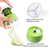 Handheld Spiralizer Vegetable Grater Heavy Duty Veggie Spiral Grater for Salad Carrot Fruit Cucumber Zucchini - Extra Image