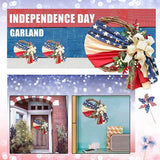 Front Door 16 in Wreaths for Independence Day Memorial Patriotic and 4th of July Veterans Day American Floral Vines Garland Ornaments - Side View