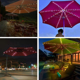 Solar Parasol Lighting with Remote Control 104 LED 8 Modes Fairy Lights Umbrella Light for Patio Outdoor and Indoor Decorative Light