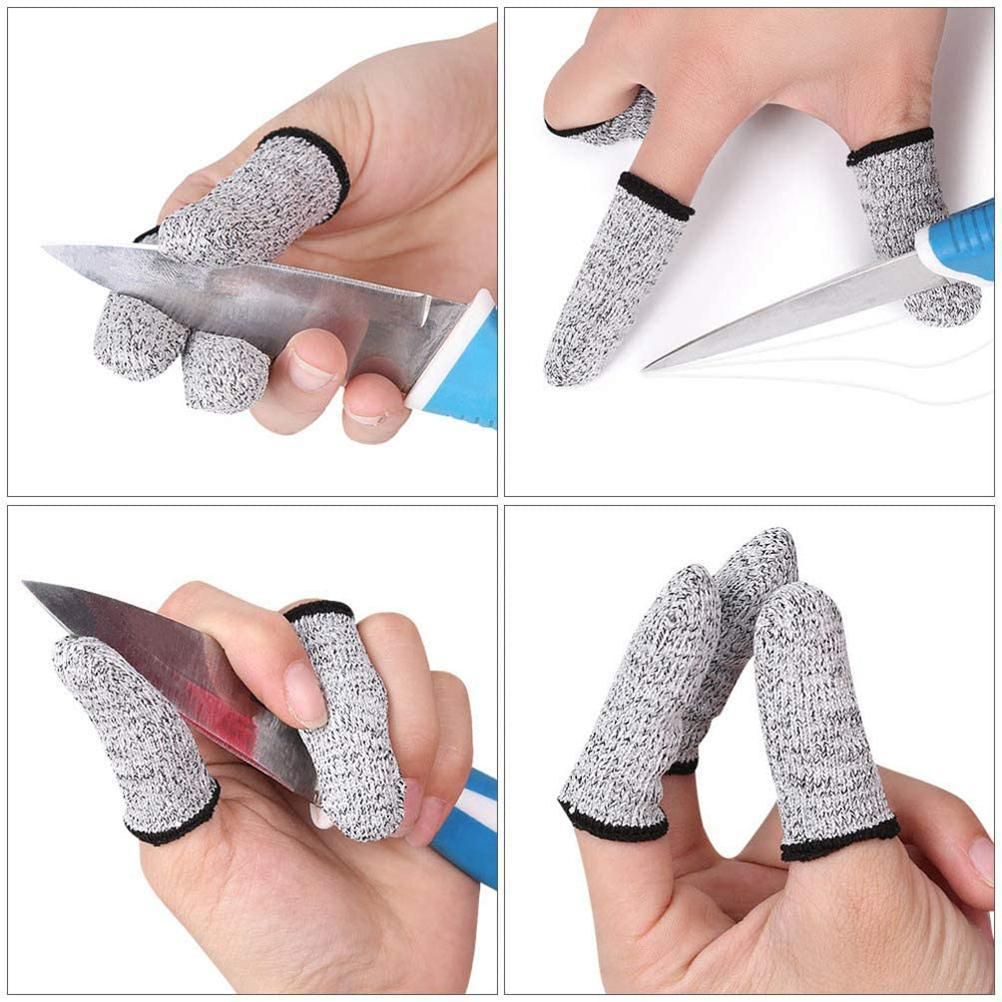 20 Pcs Finger Cots 5 Levels Of Cut Resistant Protective Sleeve Reusable Anti Slip Finger Sleeve for Kitchen Work Sculpture