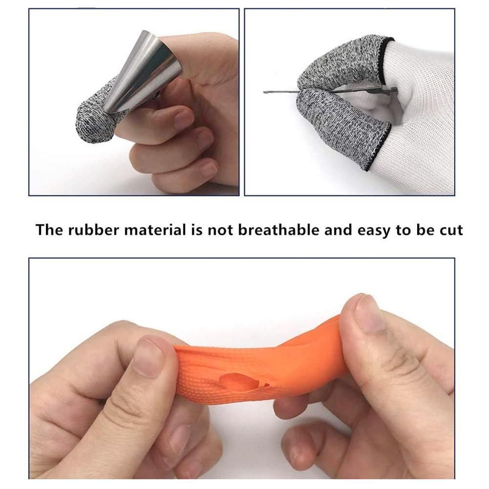 20 Pcs Finger Cots 5 Levels Of Cut Resistant Protective Sleeve Reusable Anti Slip Finger Sleeve for Kitchen Work Sculpture