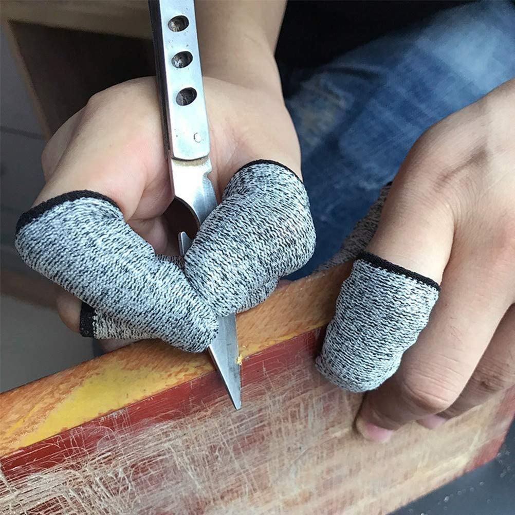 20 Pcs Finger Cots 5 Levels Of Cut Resistant Protective Sleeve Reusable Anti Slip Finger Sleeve for Kitchen Work Sculpture