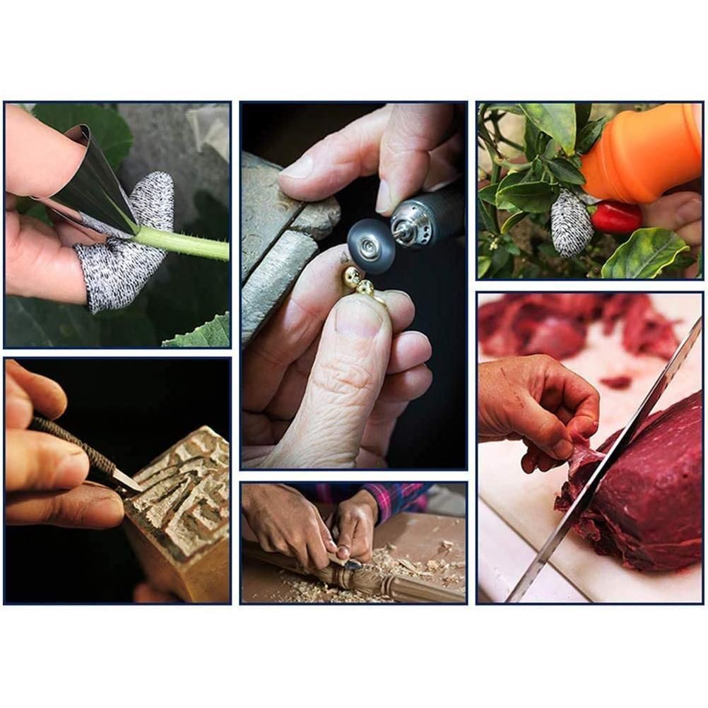 20 Pcs Finger Cots 5 Levels Of Cut Resistant Protective Sleeve Reusable Anti Slip Finger Sleeve for Kitchen Work Sculpture