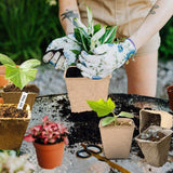 Plant Starter Peat Pots with Labels Flower Vegetable Seedlings Nursery Cup Paper Planter Pot Garden Supplies - Rear View