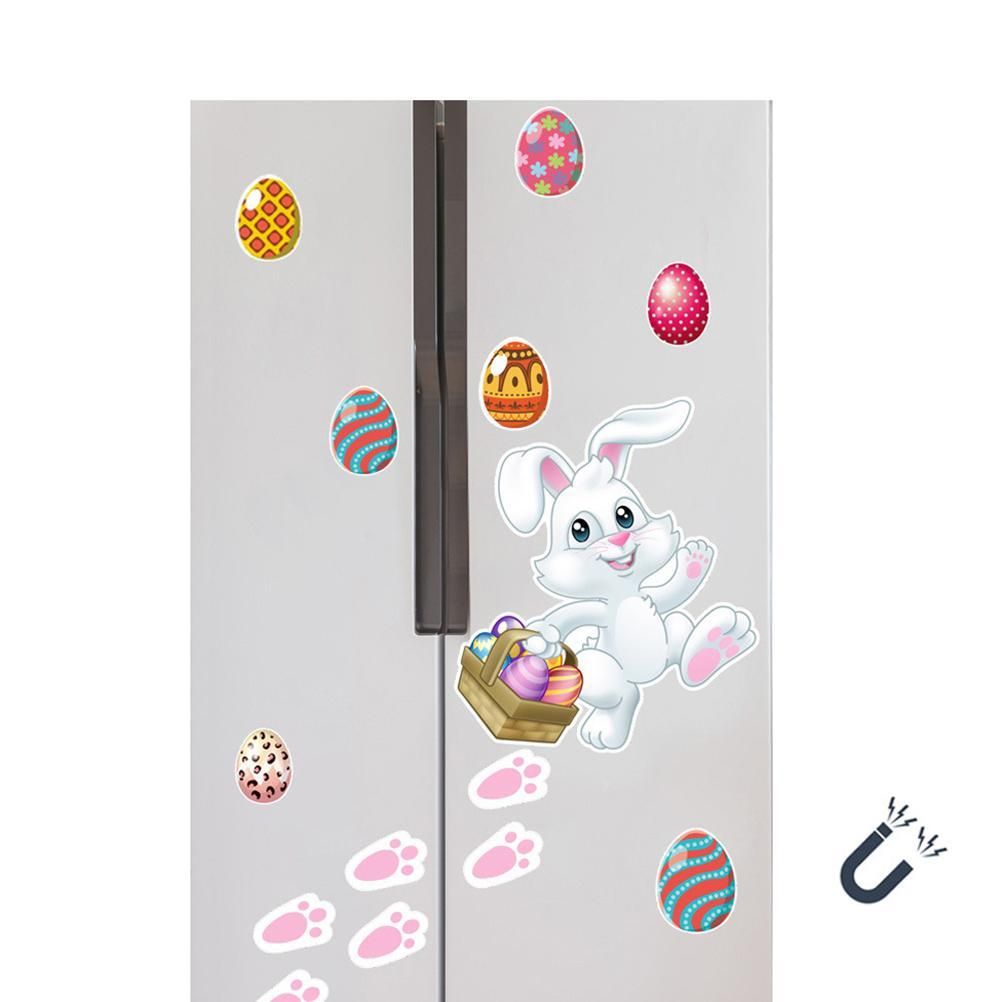 15 Pieces Easter Bunny Refrigerator Magnets Fridge Magnet Sticker Bunny Easter Egg Magnet Sticker Easter Home Kitchen Decoration