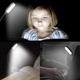 9 LEDs Clip On Book Light USB Rechargeable Reading Light with 3 Adjustable Brightness Levels Long Lasting Lightweight Light