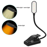9 LEDs Clip On Book Light USB Rechargeable Reading Light with 3 Adjustable Brightness Levels Long Lasting Lightweight Light - Rear View