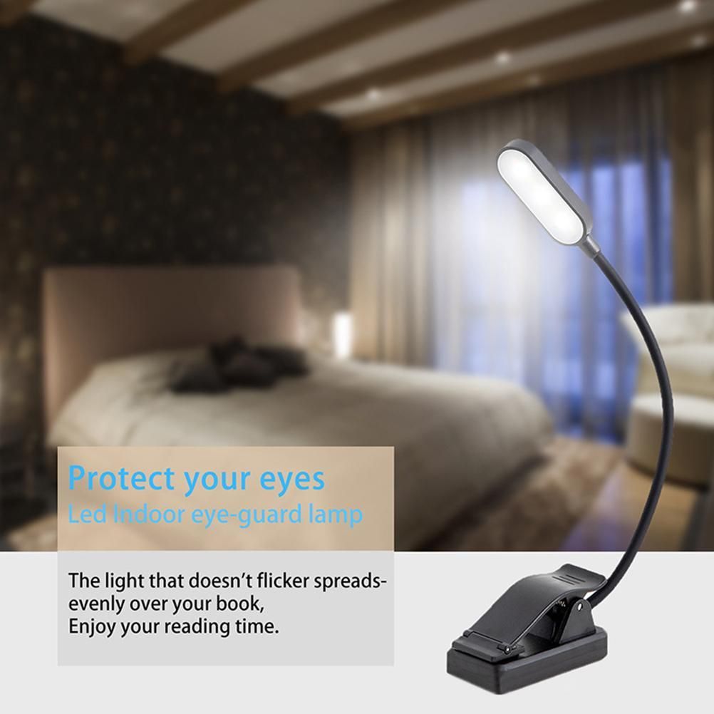 9 LEDs Clip On Book Light USB Rechargeable Reading Light with 3 Adjustable Brightness Levels Long Lasting Lightweight Light