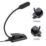 9 LEDs Clip On Book Light USB Rechargeable Reading Light with 3 Adjustable Brightness Levels Long Lasting Lightweight Light