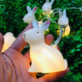 1.5m Easter Rabbit String Light 10 LED Lamp Easter Bunny Decorative Light Easter Decoration Happy Easter Decor