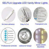 LED Mirror Light Dimmable Mirror Lighting with 45 Leds DIY Make Up Light for Dressing Table USB Makeup Mirror Light - 45-Degree Angle