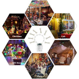 Outdoor Patio Umbrella Light Strings LED Umbrella Lamp with Remote Control and 10 Cable Tie Umbrella Pole Light Garden Decor
