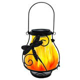 Solar Flame Lantern Lights Flickering Flames Outdoor Solar Lights Hanging Lanterns Waterproof Decoration Lighting Lanterns