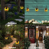 Solar Flame Lantern Lights Flickering Flames Outdoor Solar Lights Hanging Lanterns Waterproof Decoration Lighting Lanterns