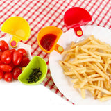 4PCS Multi Color Dipping Sauce Dish Bowls Serving Bowls Spice Container for Salt Ketchup Sugar Vinegar