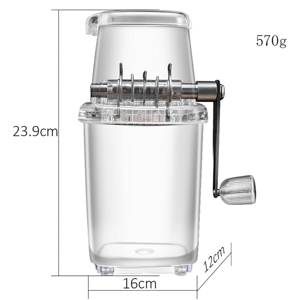 Manual Ice Crusher Portable Hand Crank Manual Household Ice Shaver Machine Kitchen Tool