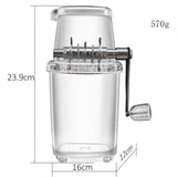 Manual Ice Crusher Portable Hand Crank Manual Household Ice Shaver Machine Kitchen Tool