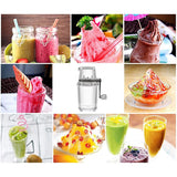 Manual Ice Crusher Portable Hand Crank Manual Household Ice Shaver Machine Kitchen Tool - Top-Down View